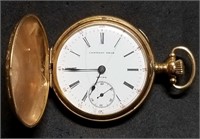 14K Gold Lambert Bros Hunter Case Pocket Watch