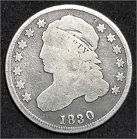 1830 Capped Bust Silver Dime