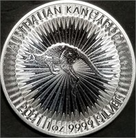 2021 Australia 1oz Silver Kangaroo BU .9999