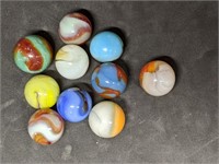 Group of Good Antique Swirl Glass Marbles