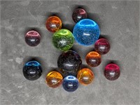 Group of Vintage Solid Color Glass Marbles