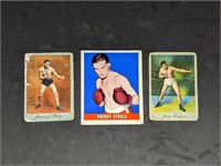 3 Antique Boxing Trading Cards