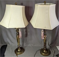 2 Silverplate Contemporary Decorative Lamps