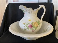 Porcelain Pitcher and Bowl Set