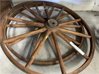 2 Vtg. Wooden Spoke Wheels