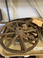 6 Wooden Spoke Wheels