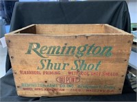 Remington Sure Shot Wooden Ammo Crate