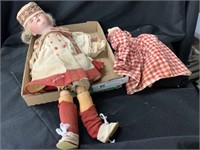 Unsigned German Bisque Head Doll