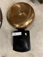 Vtg. Brass Bell on Cast Iron Box