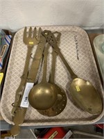 Set of Contemporary Brass Kitchen Utensils