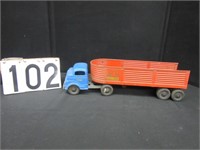 Structo metal toy truck with trailer