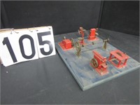 Miniature pulley operated wood working tools