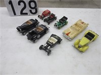 8 plastic car models