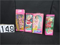 4 Barbie Dolls