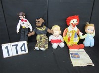 5 collectible dolls