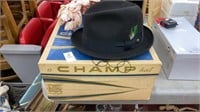 Champ mans vintage hat with/ box, ladies leaf