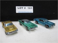 3 Hot Wheels Red Line matchboxes