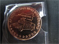 1oz .999 copper Afghanistan War Medallion