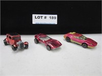 3 Hot Wheels Red Line matchboxes