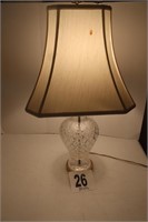 Crystal Lamp , 26" To Top Of Shade