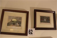 2 Framed Prints, Spaniel And Pheasant, Fly