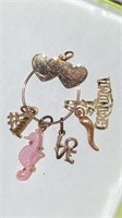 14k bracelet & 14k necklace bale w/ charms - most