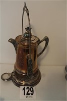 Silver-Plate Tilting Coffee Pot With Stand