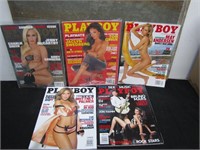 5 Assorted 2002 Playboy Magazines