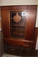 Antique China Cabinet, Glass Door