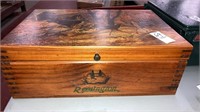 Remington Wooden box w/deer scene