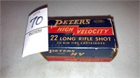 Peters high velocity 22 rifle shot box