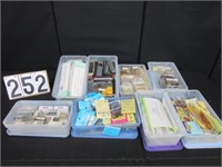 8 totes of HO scale train parts