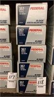5 boxes of Federal 357 Mag ammo 20 rds per box