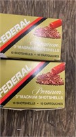 2 boxes of Federal 12 ga 3 inch magnum heavy