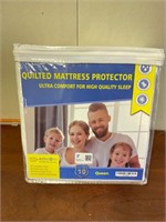 Queen Size Quilted Fitted Mattress Pad