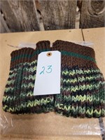 hand knit leg warmers camo