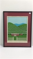 Wiley R. Wine print titled “Apple Blossom Time,