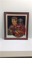 Sam Bass print titled “Red Hot” of NASCAR driver