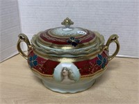 Antique sugar bowl with lid, MZ Austria,