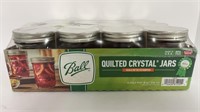 NEW ball quilted crystal jars (12) half pint