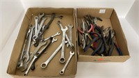 Assorted wrenches and pliers