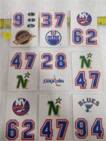 1987 N.H.L. Helmet Stickers