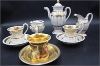 Antique Porcelain Tea Set w/ Camel Tea Pot
