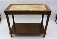 Inlaid Wood Side Table