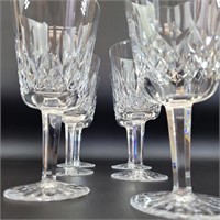 (6) Vintage Waterford Crystal Lismore Wine Glasses