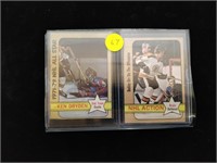 1972-73 Ken Dryden, Bobby Orr Cards