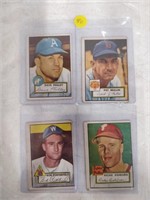 1952 Topps baseball 4 cards