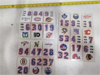 1985 OPC hockey helmet sticker set complete set