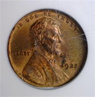 1925 Lincoln Cent ANACS Small Holder MS63 RB