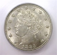 1883 Liberty Head Nickel NO CENTS Var. ICG MS64
